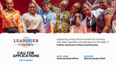 YouthLead Africa Lead (H)er Fellowship 2025 for Young Women Changemakers- Apply Now!