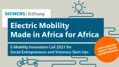 African Female Entrepreneur? Apply For Siemens Stiftung E-Mobility Innovation Call 2021
