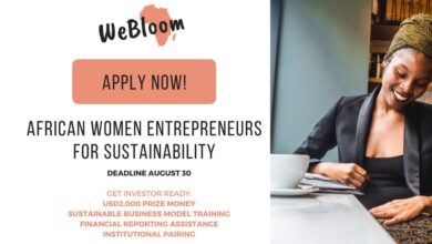 WeBloom Africa call for impact driven African women Entrepreneurs (2,000 USD) – Opportunities For Africans